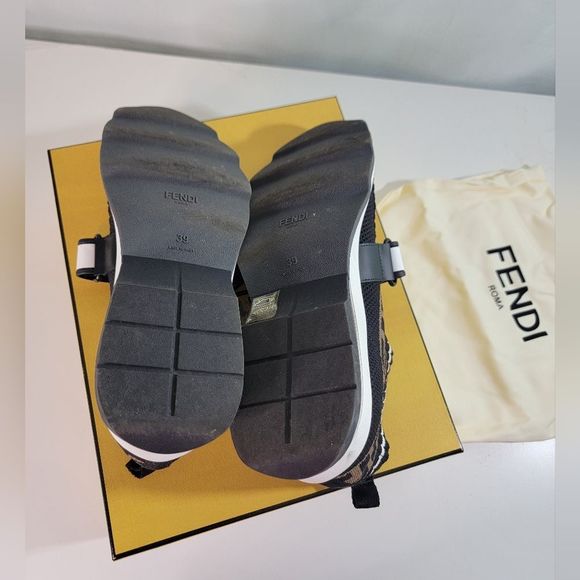 Authentic FENDI sneakers filato rega banda FF in size 39 - Picture 5 of 6